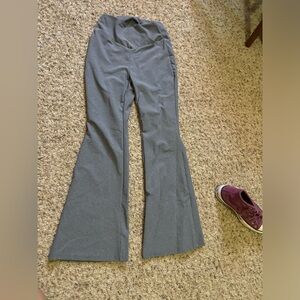 Gray flared leggings